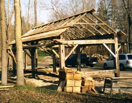 Horse Shed Being built